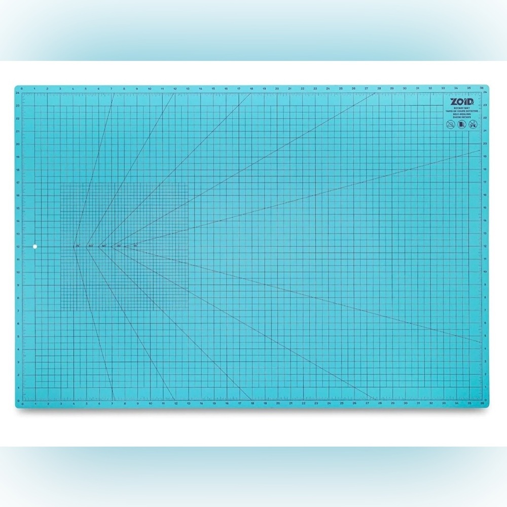 24” x 36” Grid Cutting Mat - Teal Self-Healing Craft Mat
